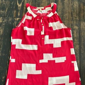 Banana republic XS pink/white sleeveless women’s blouse